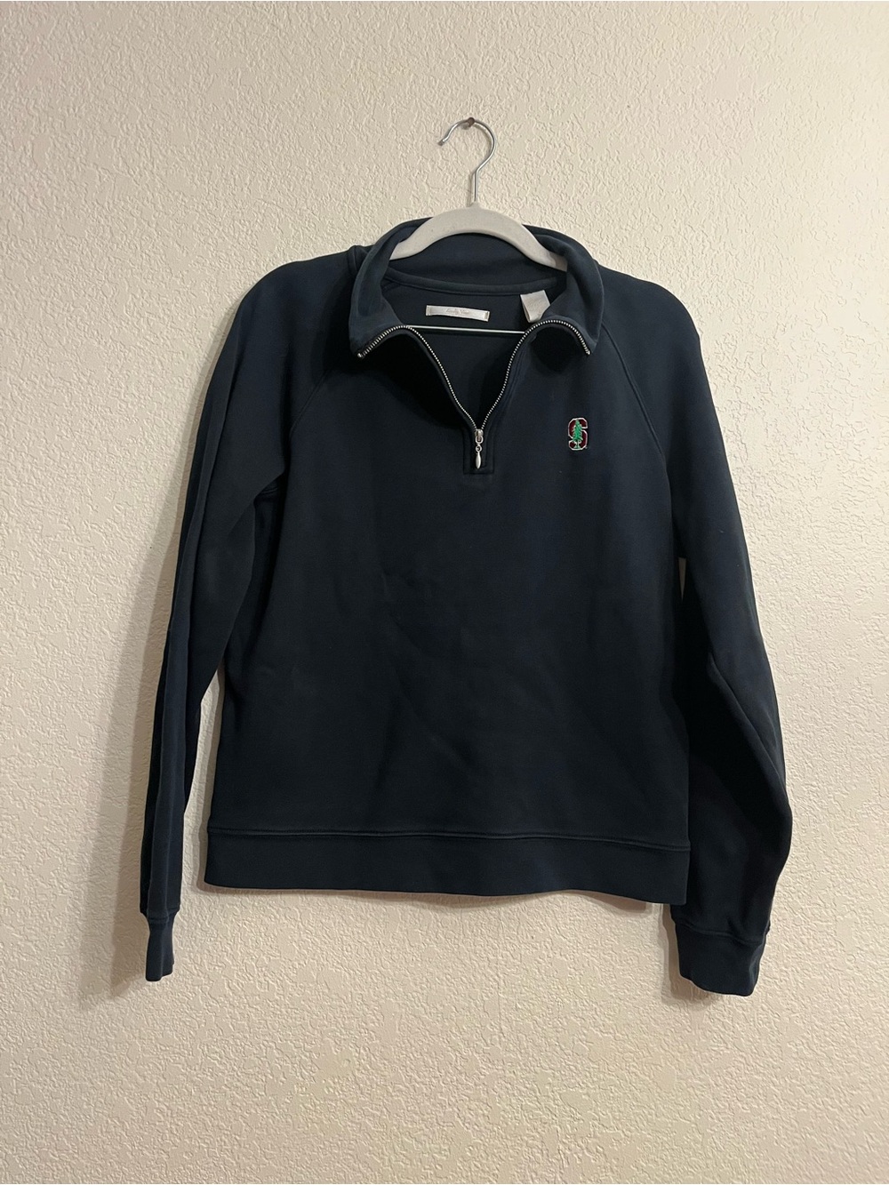 Women's Stanford Navy quarter zip size large